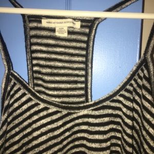 BLACK & WHITE RACERBACK TANK TOP